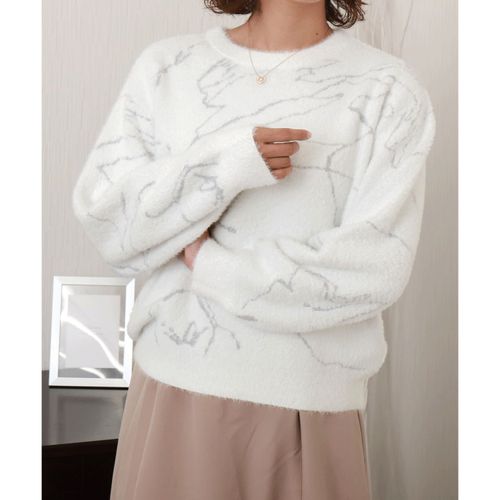 リブ
マーブルワルツ 12Gミニフェザーニュアンスガラニット