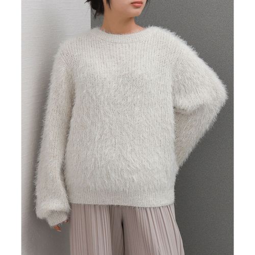 リブ
マーブルワルツ6G片畦ラメシャギーニット