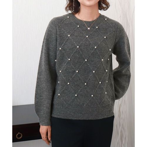 リブ
マーブルワルツ 6GダイヤJQDパール付きニット