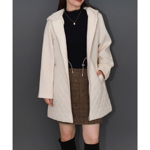 リブ
マーブルワルツ 中綿×ボアキルティングコート