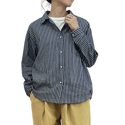 グラティア
GENTIL デニム＆ストライプデニム長袖シャツ