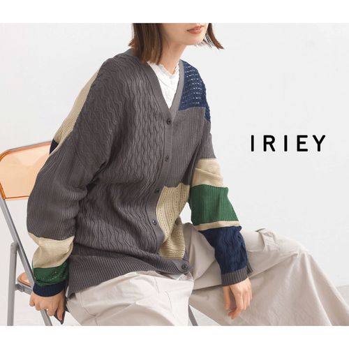 ミーム
Iriey 配色編地切替カーディガン
