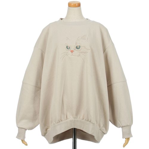 ミーム
iriey CT裏毛ネコ刺繍PO