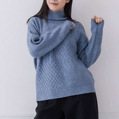 ピープル
Crea delice タムタムヤーンパッチワーク編みセーター