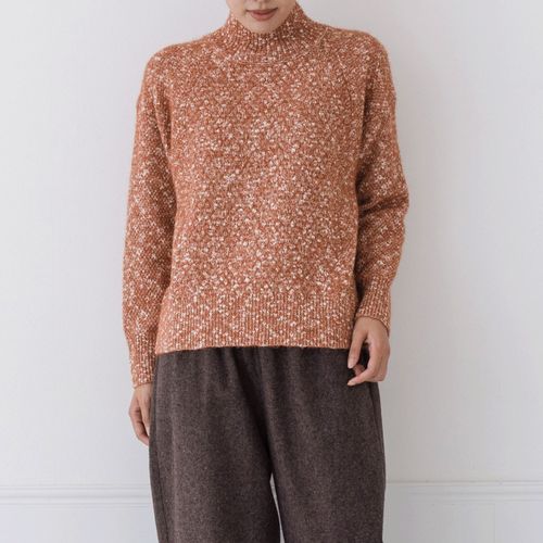 ピープル
kermu メランジニットカノコ編みハイネックセーター