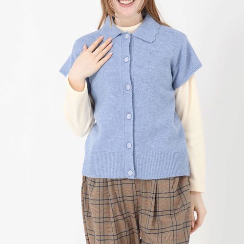 ジジョン
T’BIS STUDIO ウール混スカラップ襟付きベスト