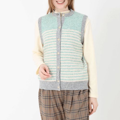 ジジョン
T’BIS STUDIO ウール混ボーダーベスト