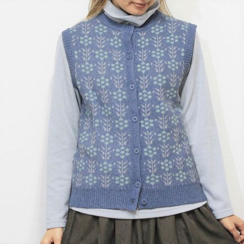 ジジョン
T’BIS STUDIO ウール混花柄クルーネックベスト