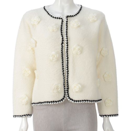 チャーミング
フラワーモチーフニットジャケット