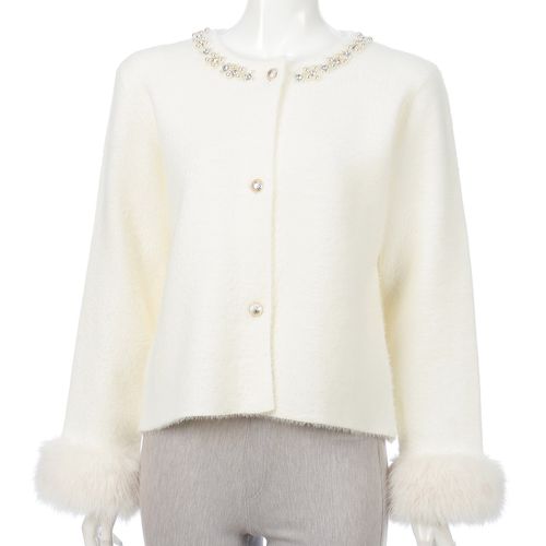 チャーミング
ビジューネックニットジャケット