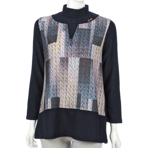 モンパリス
縄柄前ファスナーチュニック