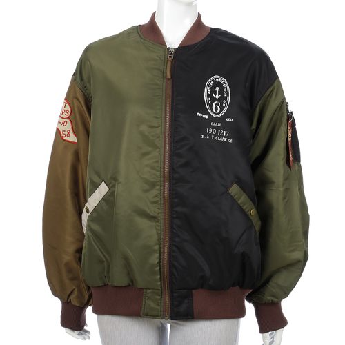 オーセンティック
CUBE SUGAR 中綿ナイロワッペン刺繍MA－1