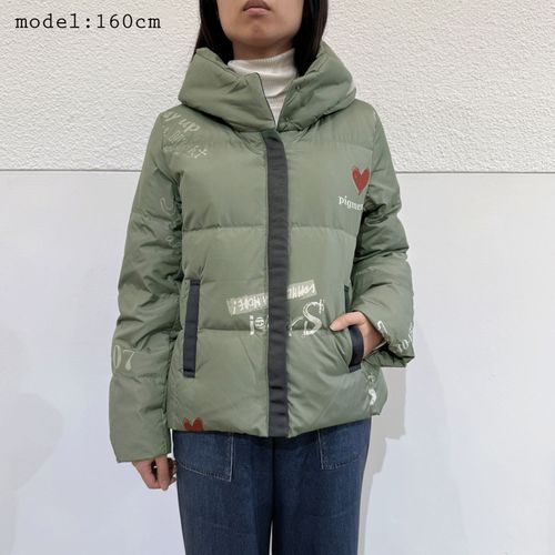 玉一商店
ハート柄ダウンジャケット