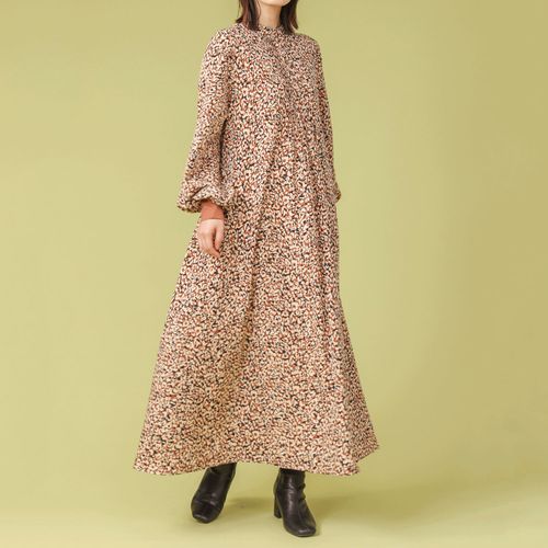 ピースフルベーシス
trois プリント＆無地ギャザーワンピース