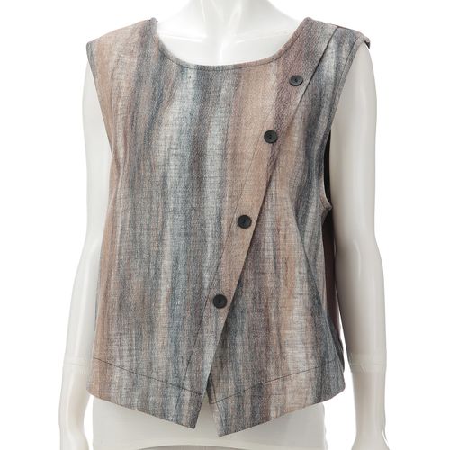 シシエス
シャギー布帛カットソー2WAYベスト