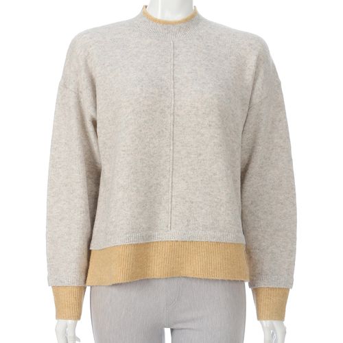 外与
ヤクタッチ配色セーター