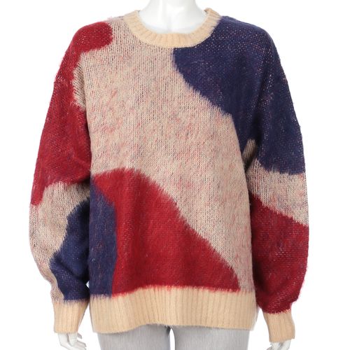 オーセンティック
CUBE SUGAR モヘアタッチアクリルジャガードマーブル柄プルオーバー