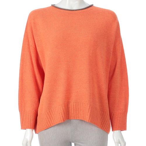 アイソトープ
後スリット衿配色プルオーバー