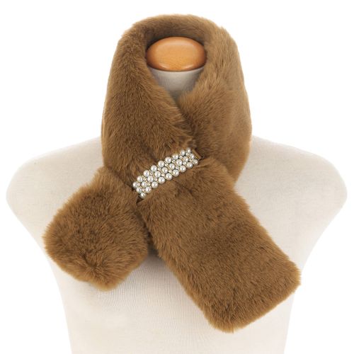 クレール
フェイクファー パールビジュ－付きマフラー