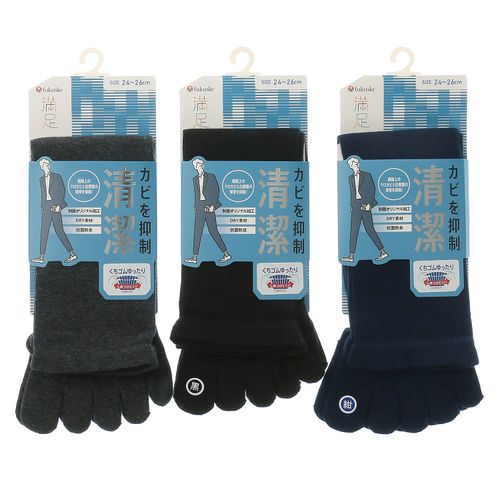 4527837829698







福助
靴下 清潔 DRY 5本指