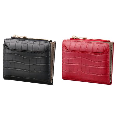 生駒クロス
クロコ型押しコンパクト財布
