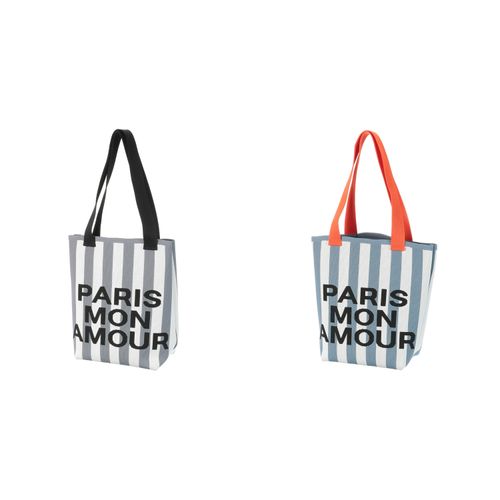 サード　コレクション
ストライプロゴ柄ニットトートバッグ