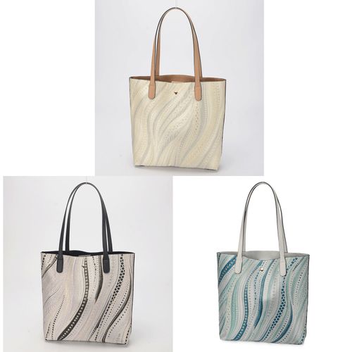 ラルジュ
ウェーブ柄リバーシブルトートバッグ