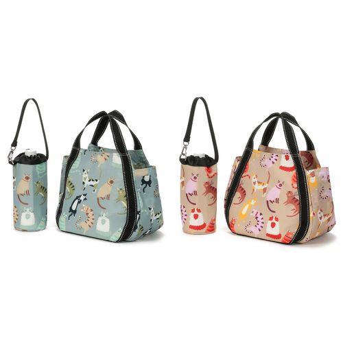 東邦撚糸
保冷色々猫柄ボトル付きバッグ バルーン小