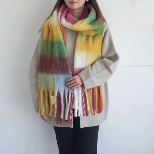 サード　コレクション
シャギーブロックチェックストール