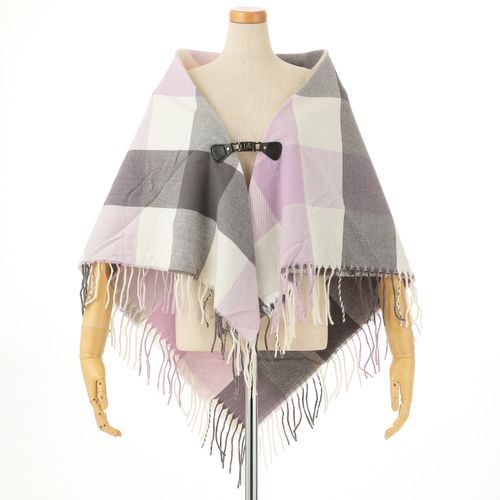 クレール
チェック柄 三角ポンチョ 金具付き