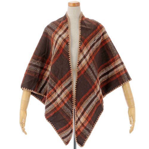 サード　コレクション
チェック柄三角ポンチョ