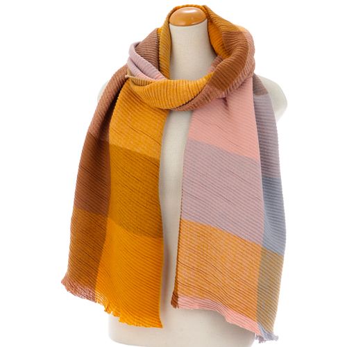 サード　コレクション
チェック柄プリーツストール