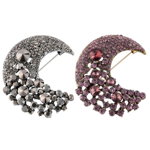 ジェノバ
ビジュー月ブローチ