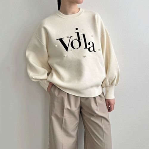 光世
LHELBIE ロゴ×パールニットトップス