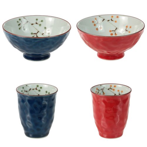 光和陶器
色釉木の実飯碗湯呑