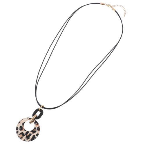 ジェノバ
ヒョウ柄 紐ネックレス