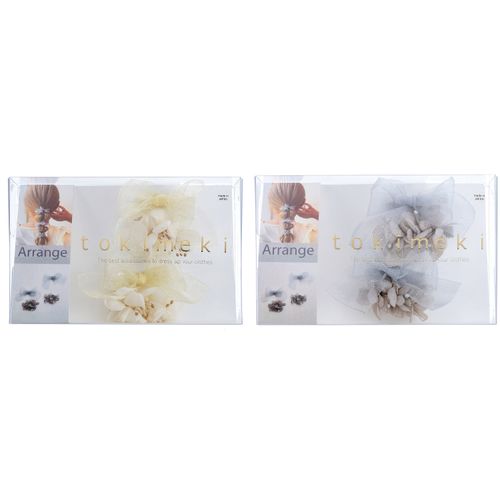 ピーズ
リボンフラワー ヘアミニクリップセット