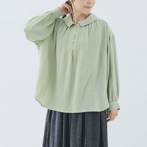 ノンノ
cloudnine ノンノ 先染めコットン楊柳Wガーゼブラウス