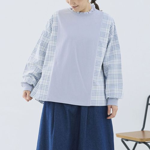 ノンノ
cloudnine ノンノ 綿麻チェック柄切替ブラウス