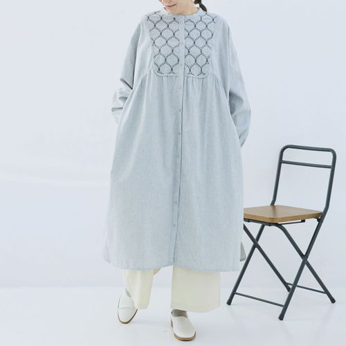 ノンノ
cloudnine ノンノ 綿麻刺繍切替前開きワンピース