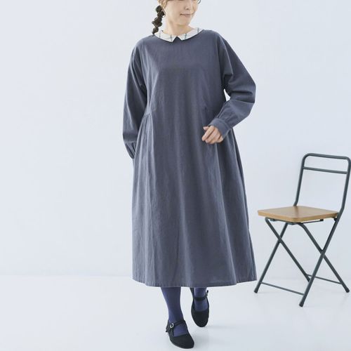 ノンノ
cloudnine ノンノ ネック配色ギャザー入りフレアワンピース