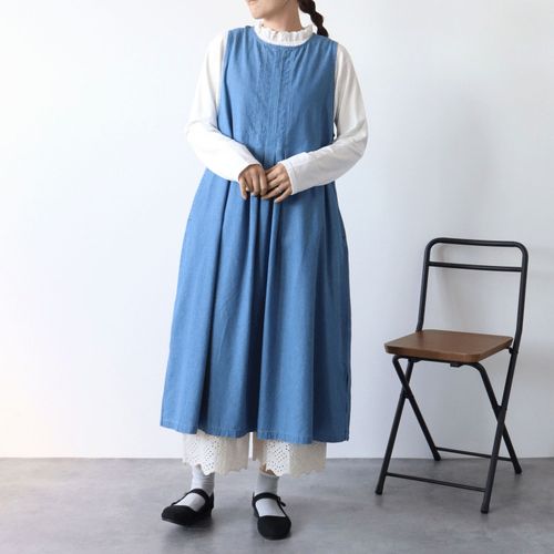 ノンノ
cloudnine ノンノ 布帛デニムタック入りノースリーブワンピース