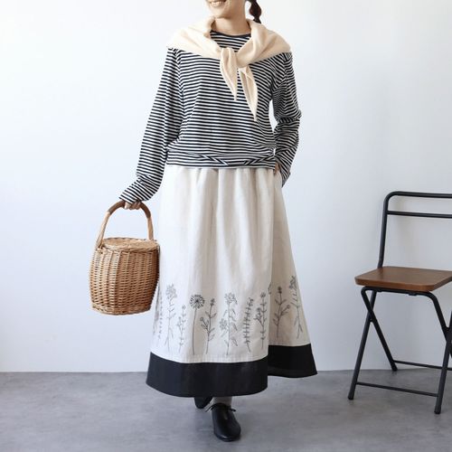 ノンノ
cloudnine ノンノ 刺繍入り裾レイヤード風スカート