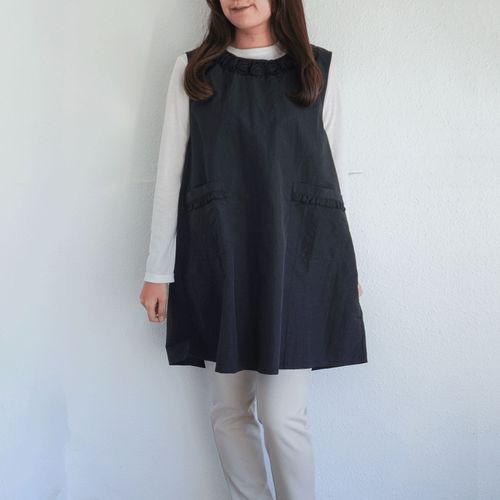 錦衣紡
ナイロンバラモチーフエプロン 背閉じ