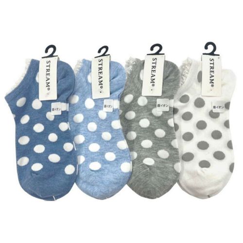 アシスト
STREAM ドット柄 レース付 スニーカー丈 靴下