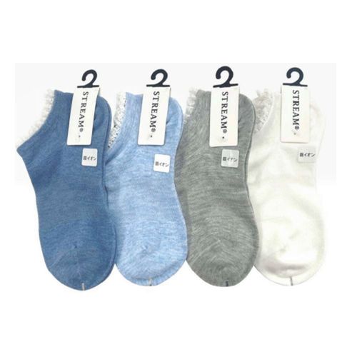 アシスト
STREAM 鹿の子編み レース付 スニーカー丈 靴下