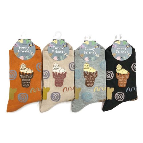 アシスト
STREAM Funny Friends くつろぐ土偶 刺しゅう クルー丈 靴下