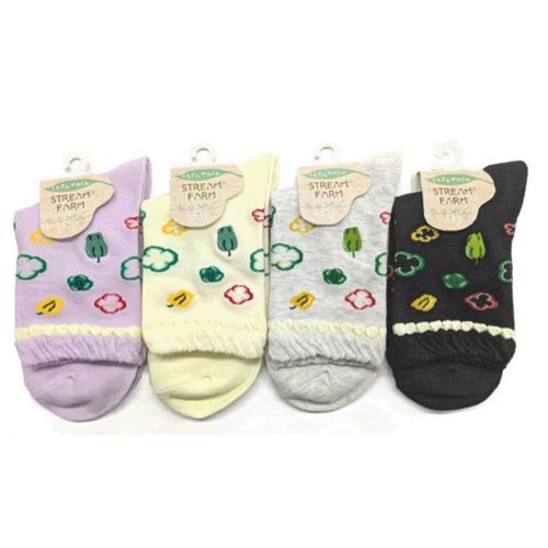 アシスト
STREAM ピーマン部分刺しゅう クルー丈 靴下