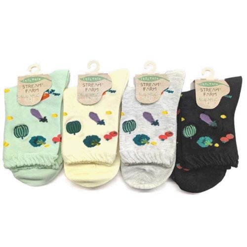 アシスト
STREAM いろんなお野菜部分刺繍 クルー丈 靴下