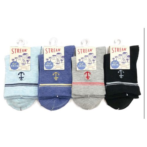 アシスト
STREAM 接触冷感 マリン刺繍 ロークルー 靴下